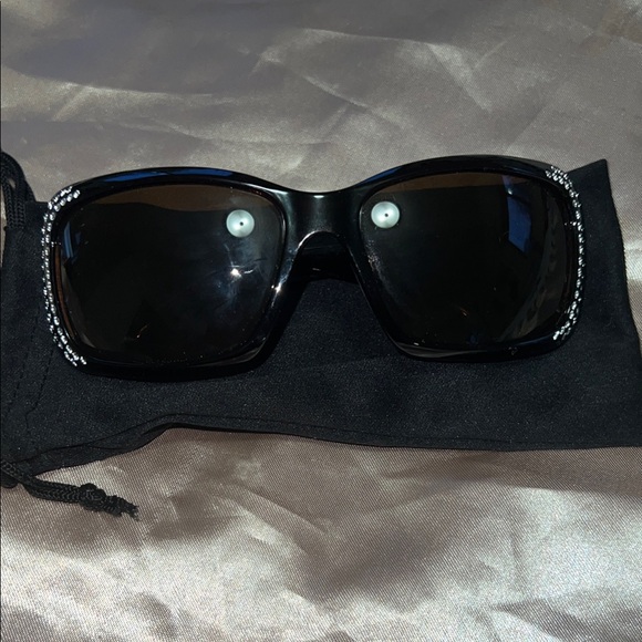 Accessories - Black Sunglasses with Rhinestone Accents